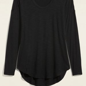 NWT Old Navy Luxe Tunic Long Sleeve- Black XXL